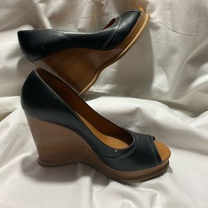 KORS Open Toe Wedge